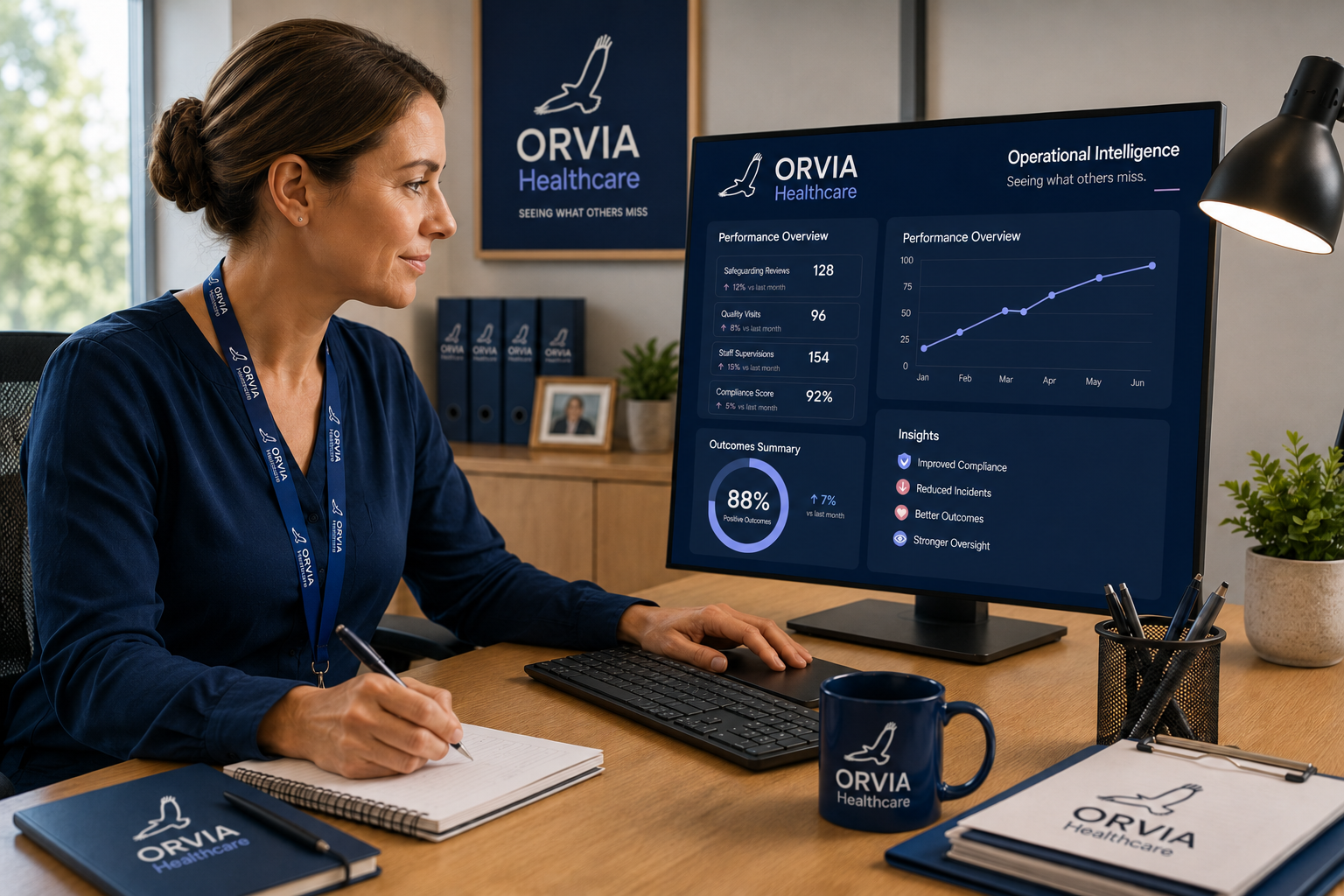 Operational dashboard showing real-time data