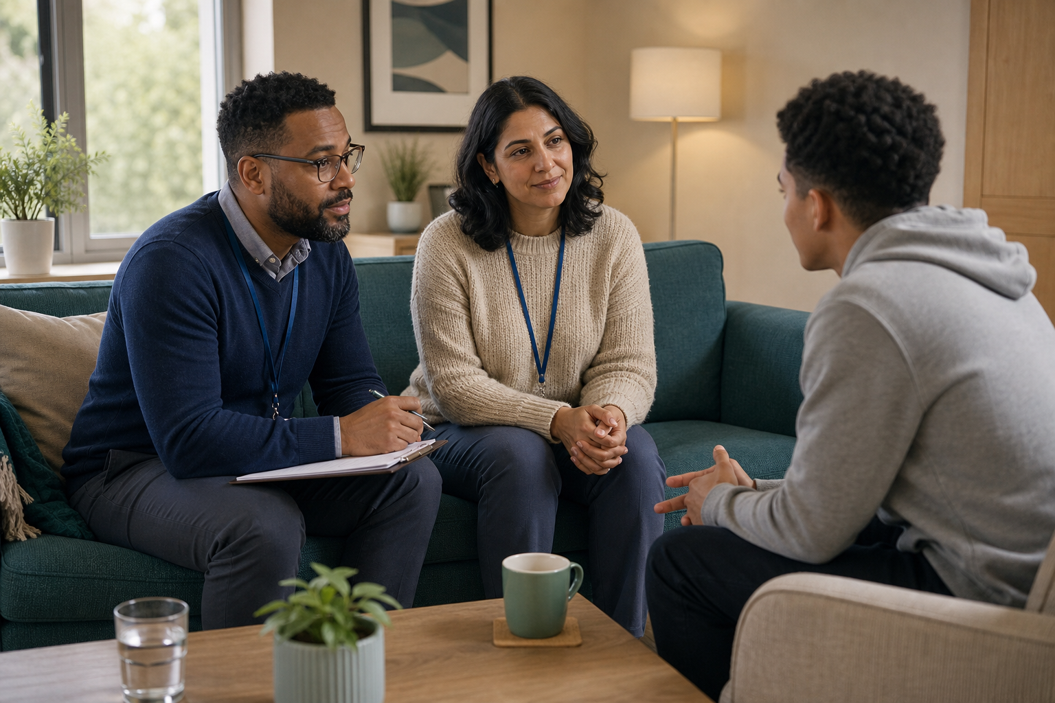 Calm, respectful conversation in a supported living environment
