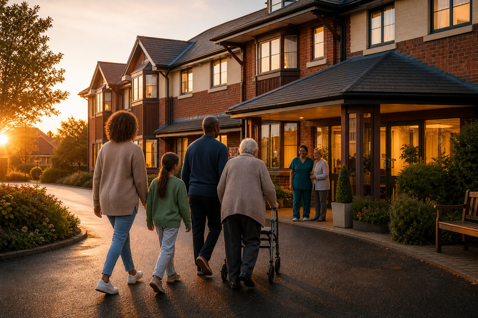 Elderly person sitting disconnected while staff talk nearby — ORVIA sees what others miss